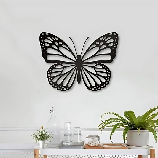 Butterfly Wall Art On Wood Panel, Wall Decor