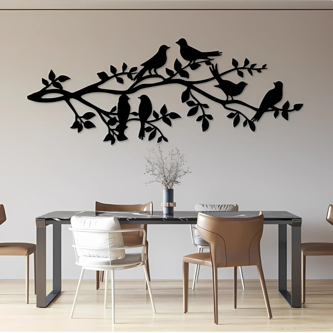 Birds On Branch Wooden Wall Decor