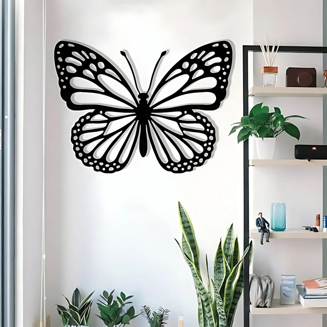 Butterfly Wall Art On Wood Panel, Wall Decor