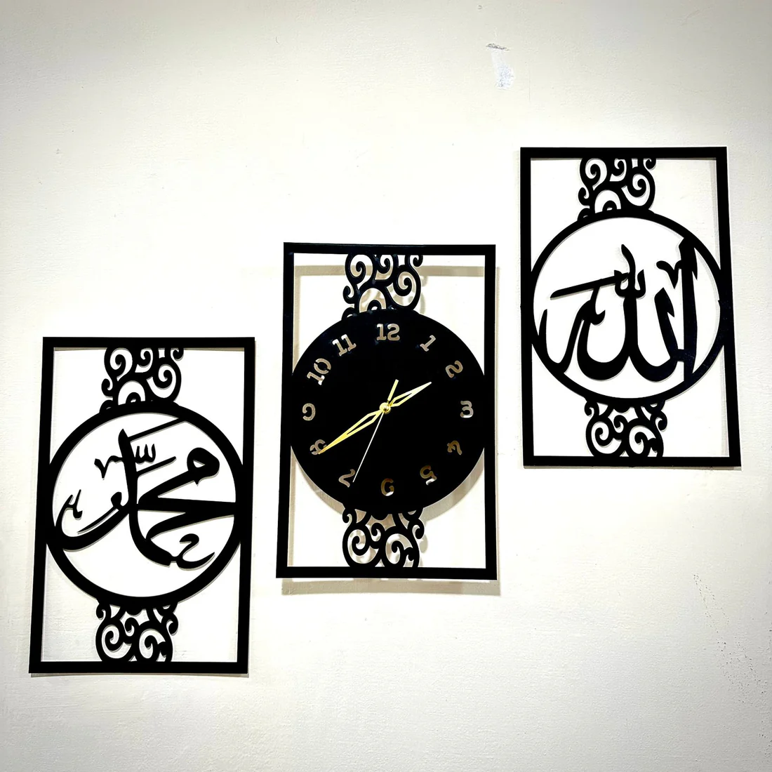 3d Wall Clock Allah Muhammad